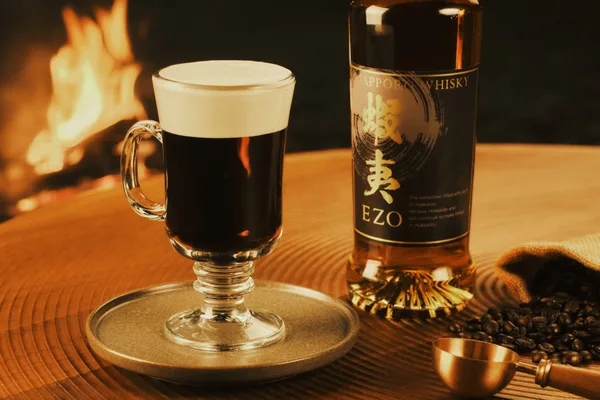 蝦夷ウイスキーを使用した「エゾリッシュコーヒー」