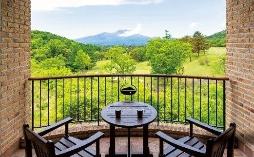 軽井沢 浅間プリンスホテル 客室バルコニーからの眺め