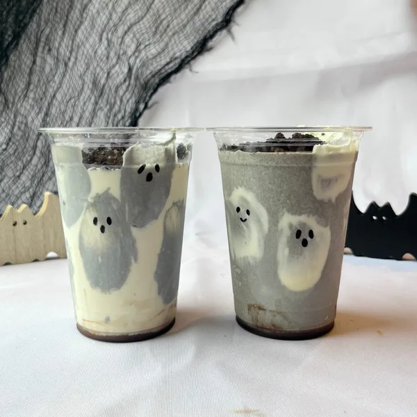 Myおばけの黒ゴマラテ、ミルクラテ