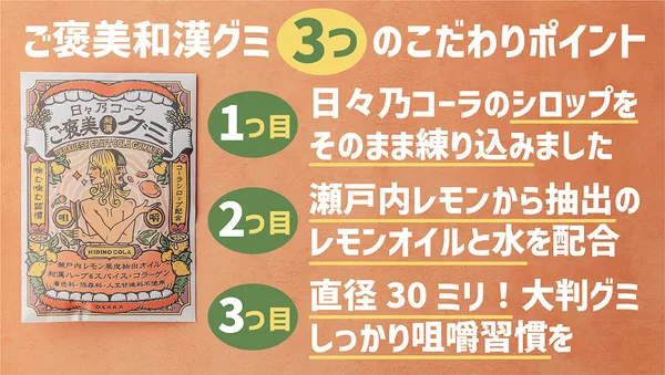 ご褒美和漢グミの3つの特徴