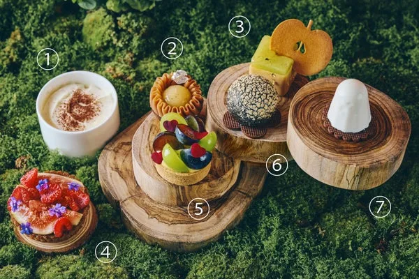 ヒルトン京都のDeep Forest Afternoon Teaのスイーツ