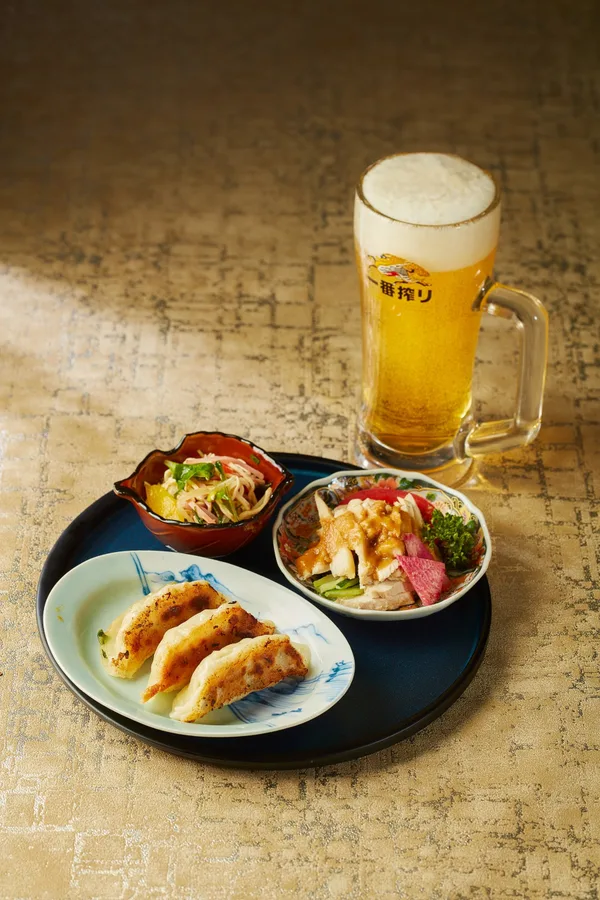 【店舗限定】 香華園名物焼き餃子付き おつまみ3種セット