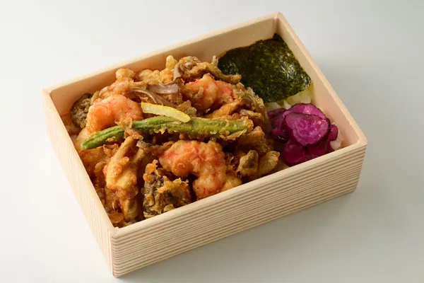 秋のかき揚げ弁当 きのこ三昧
