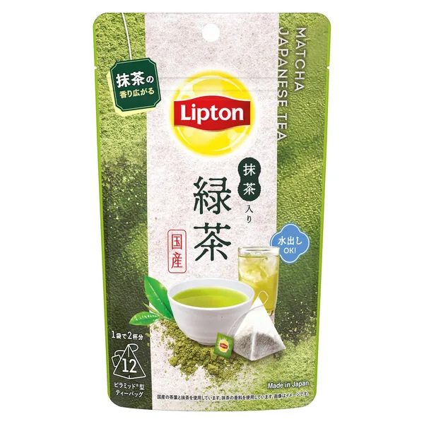 リプトン 抹茶入り緑茶 カフェインレス ティーバッグ8袋