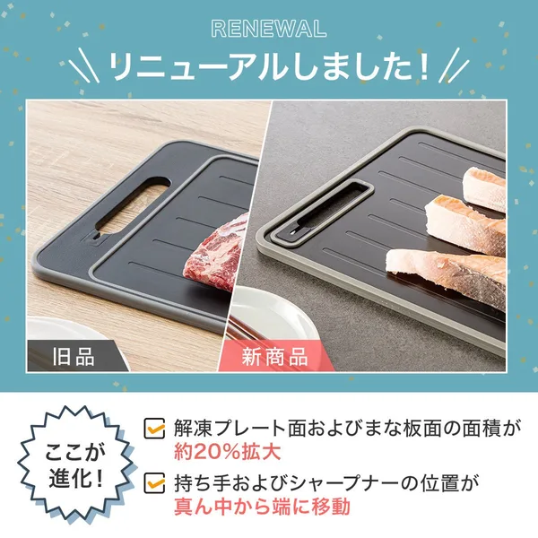 ニトリの解凍プレート付きまな板2026、Mサイズ1,490円でリニューアルの本文画像2