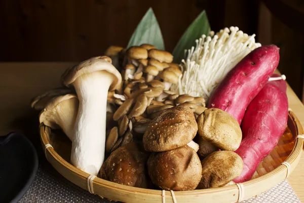 キノコとさつまいもを紹介する節に掲載された画像