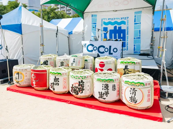 OSAKA SAKE SQUARE会場の酒樽