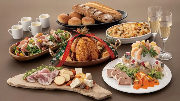 ラ・モーラ クリスマスセットの盛り付け例