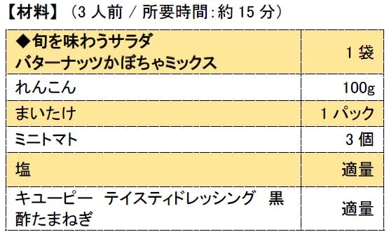 バターナッツかぼちゃミックスのアレンジレシピ