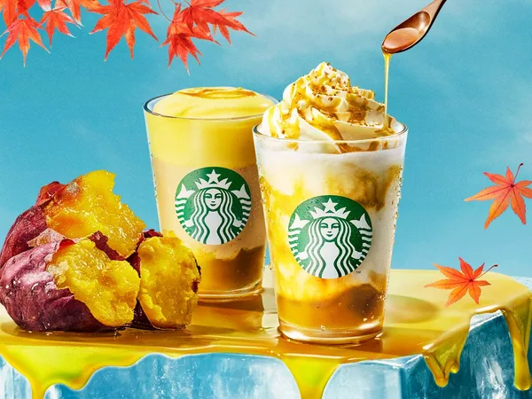 とろり蜜芋 紅はるか フラペチーノとムース ティー ラテ
