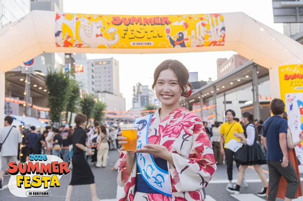 郡山駅前で開かれるサマーフェスタ IN KORIYAMAの会場
