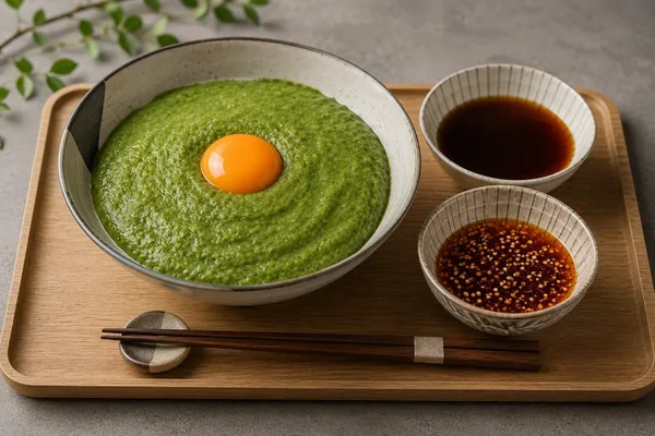 抹茶色のフードメニュー
