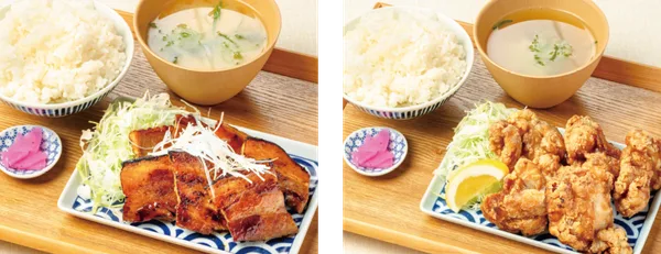 帯広豚バラ定食と元祖から揚げ定食