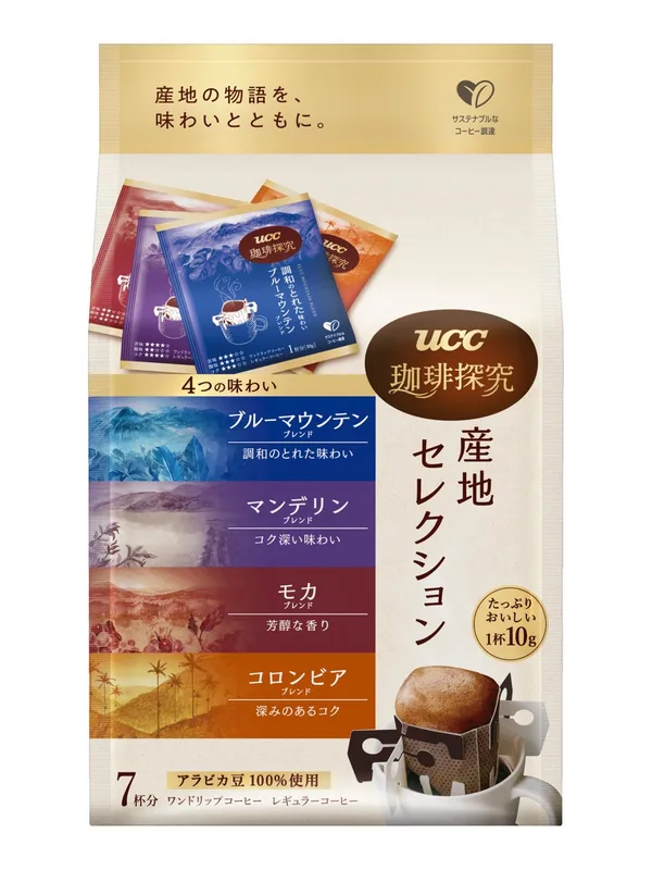 UCC 珈琲探究 ワンドリップコーヒーのパッケージ