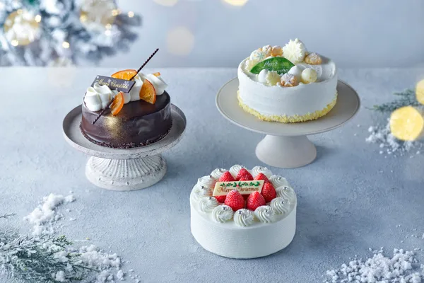 オレンジザッハ、ダブルフロマージュ、ストロベリーショートケーキ