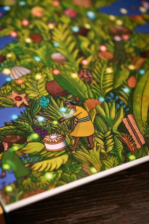 洋書のような箱とサントメ島のクリスマスを紹介する節に掲載された画像(2点目)