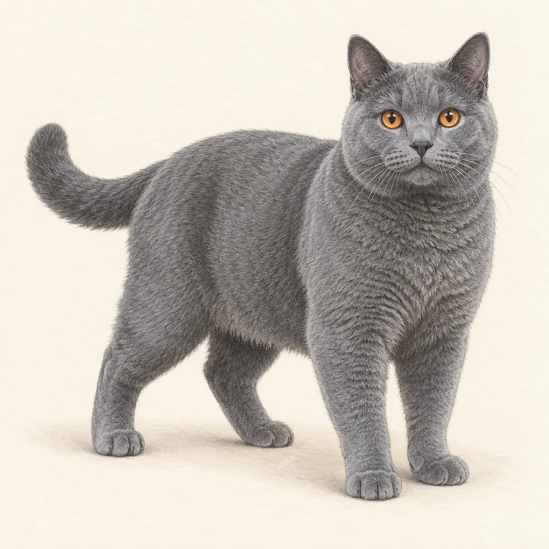 シャルトリューの外見の一例を描いたAI生成イラスト