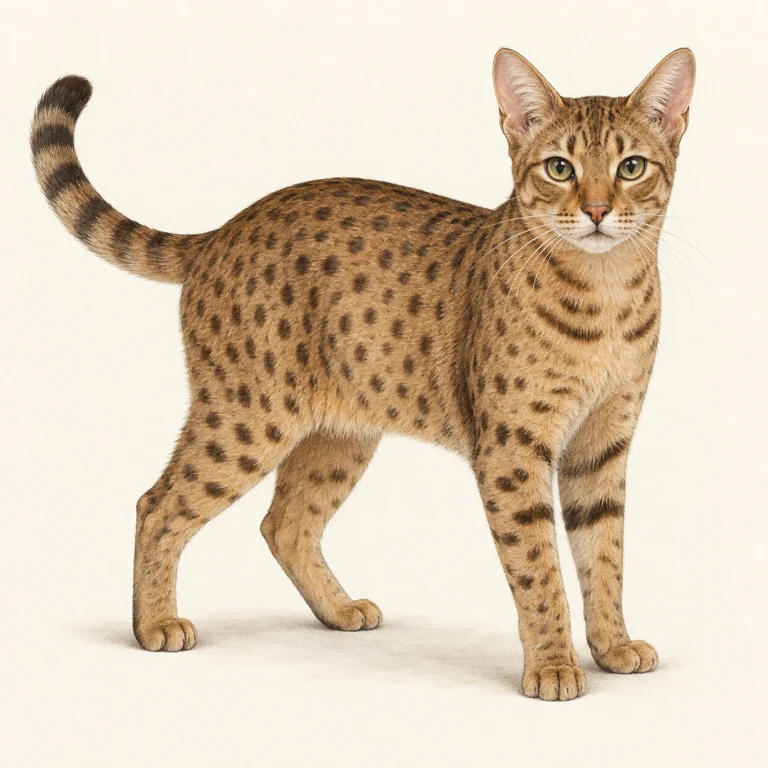 オシキャットの外見の一例を描いたAI生成イラスト