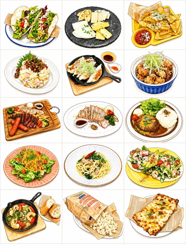 定番のダイナーメニューとコストコ食材のアレンジ料理