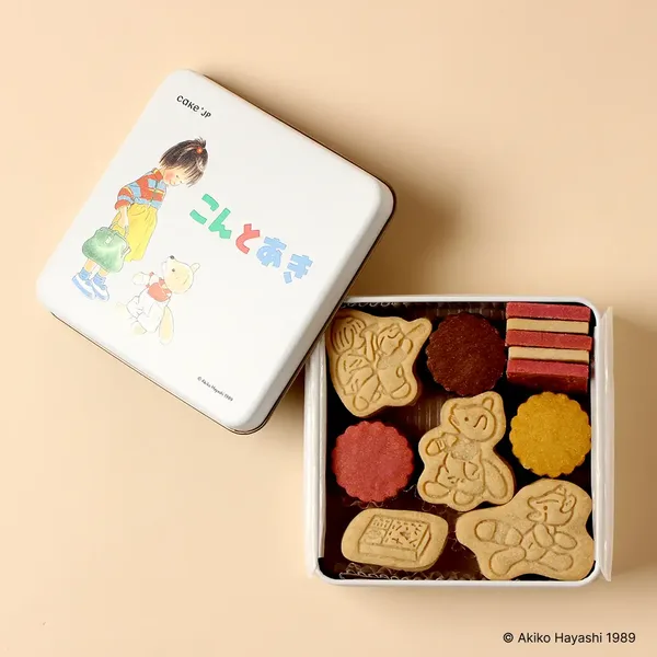 商品一覧で「こんとあき」クッキー缶に添えられた画像