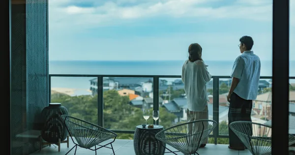 ラウンジテラス碧-AO-から望む海