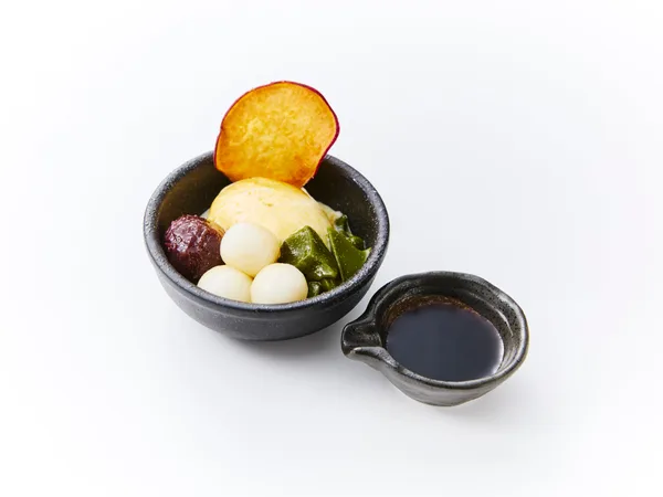日本橋榮太樓監修 黒みつとつぶあんのミニ抹茶パフェ（イメージ）