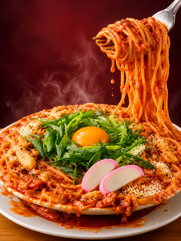 名古屋の食文化をアレンジした味噌煮込みスープパスタ