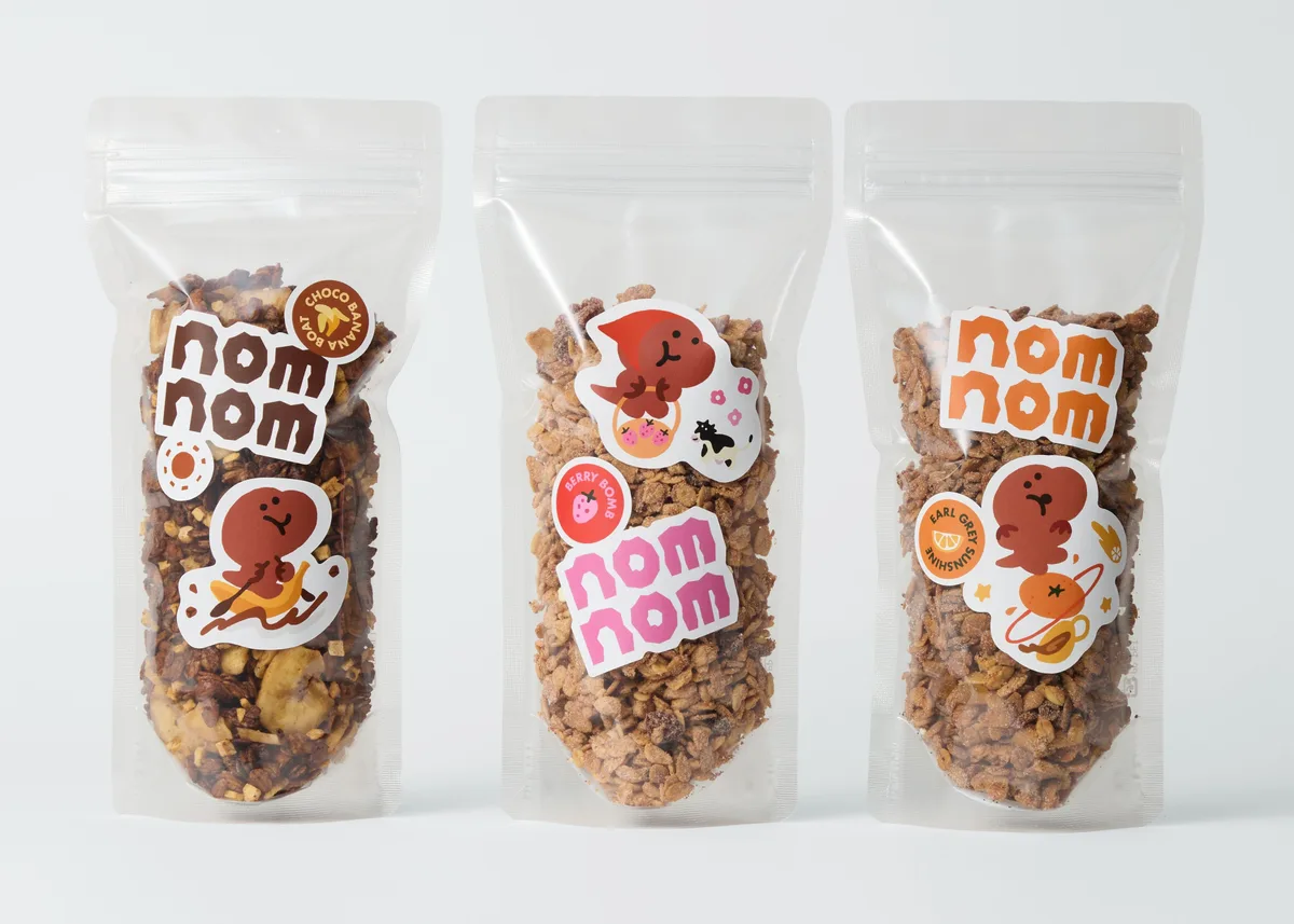 nom nom(ノムノム) グラノーラ（チョコバナナボート・ベリーボム・サンシャインアールグレイ）