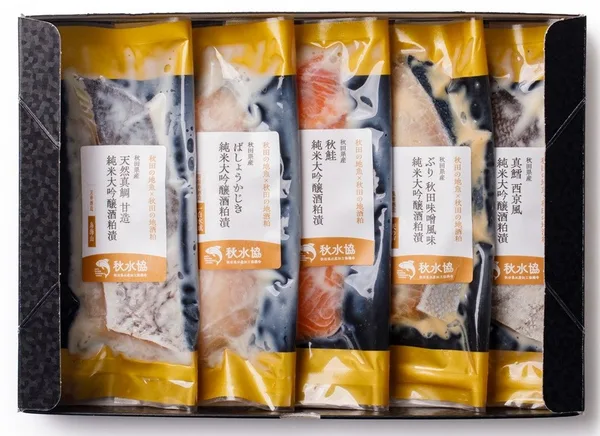 魚種と酒粕の組み合わせを示した画像