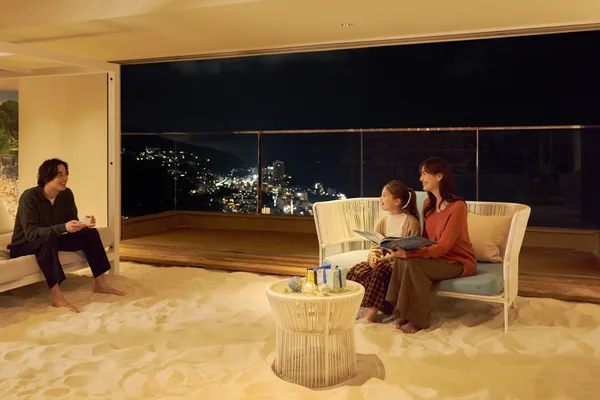 ソラノビーチ Books&Cafeと眼下の夜景