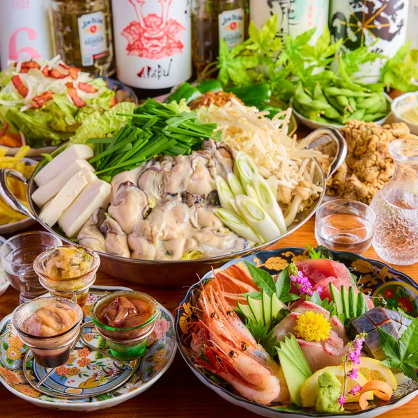 【極みトロ壱コース(広島県産の牡蠣鍋)】6,000円
