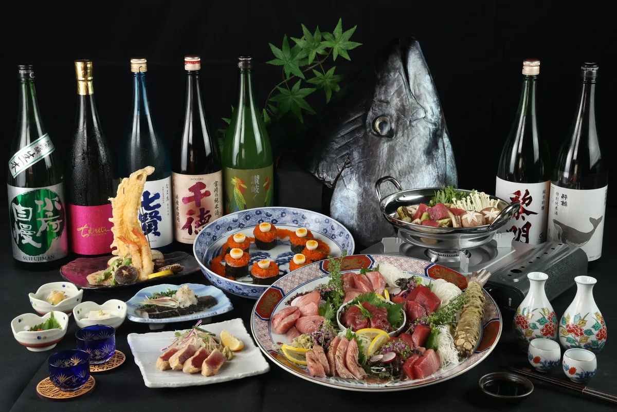 全国各地の日本酒と鮮魚